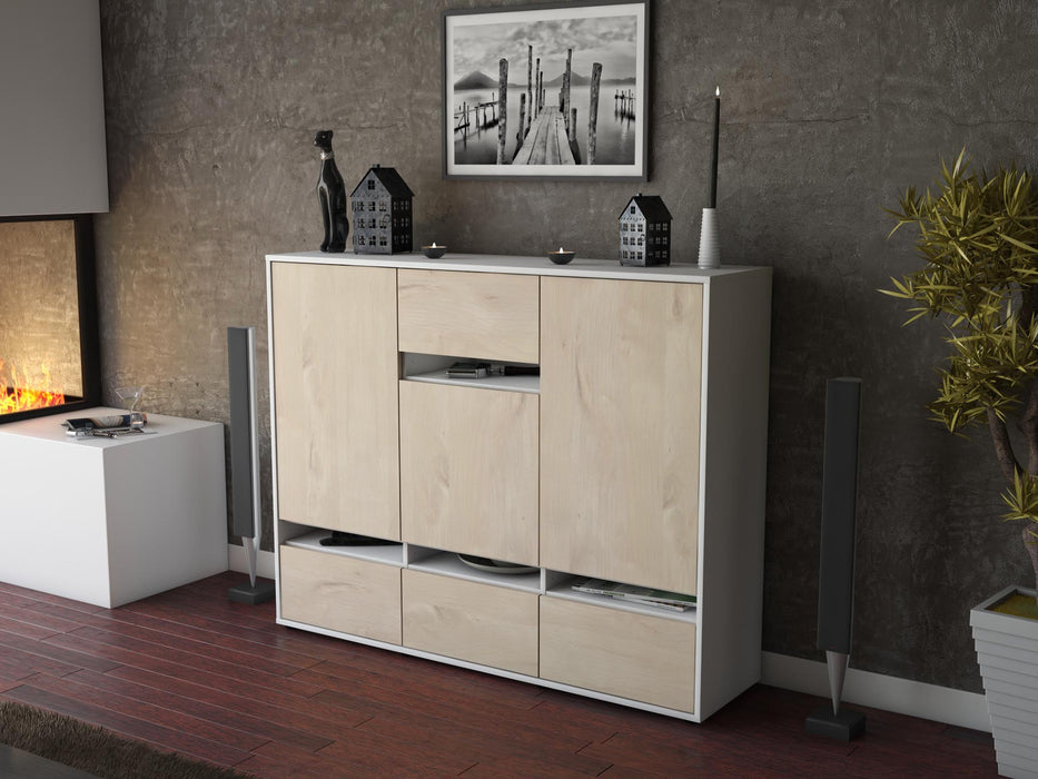 Highboard Mona, Zeder Seite (136x108x35cm) - Stil.Zeit Möbel GmbH