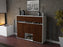 Highboard Natalie, Walnuss Seite (136x108x35cm) - Stil.Zeit Möbel GmbH