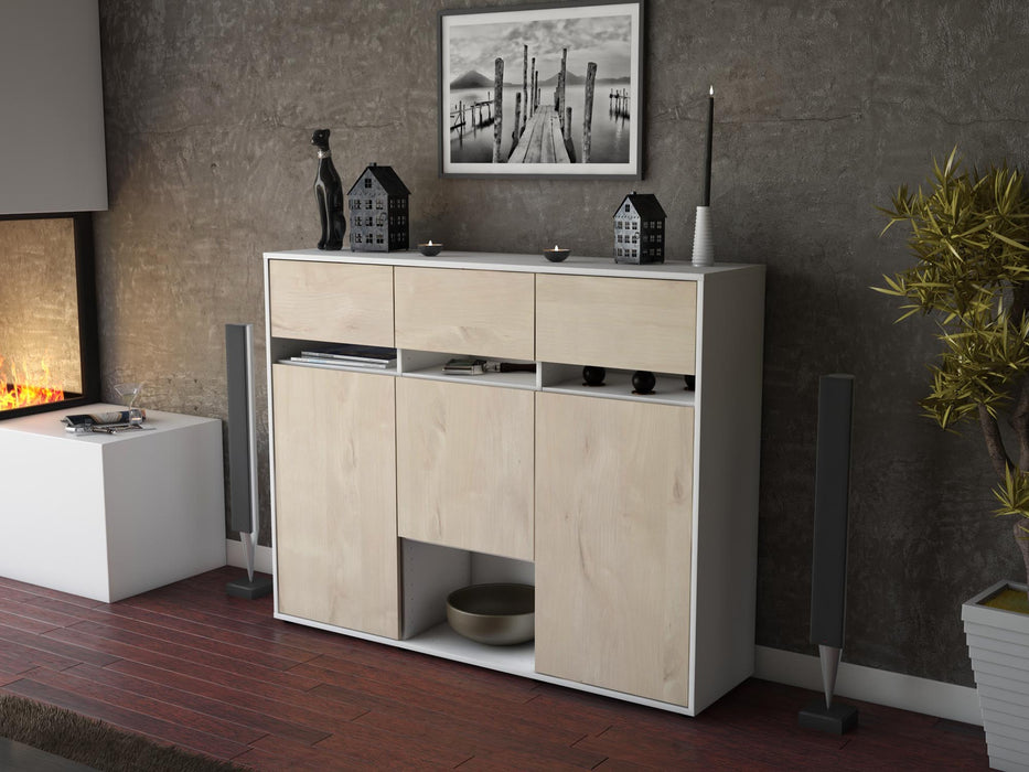 Highboard Natalie, Zeder Seite (136x108x35cm) - Stil.Zeit Möbel GmbH