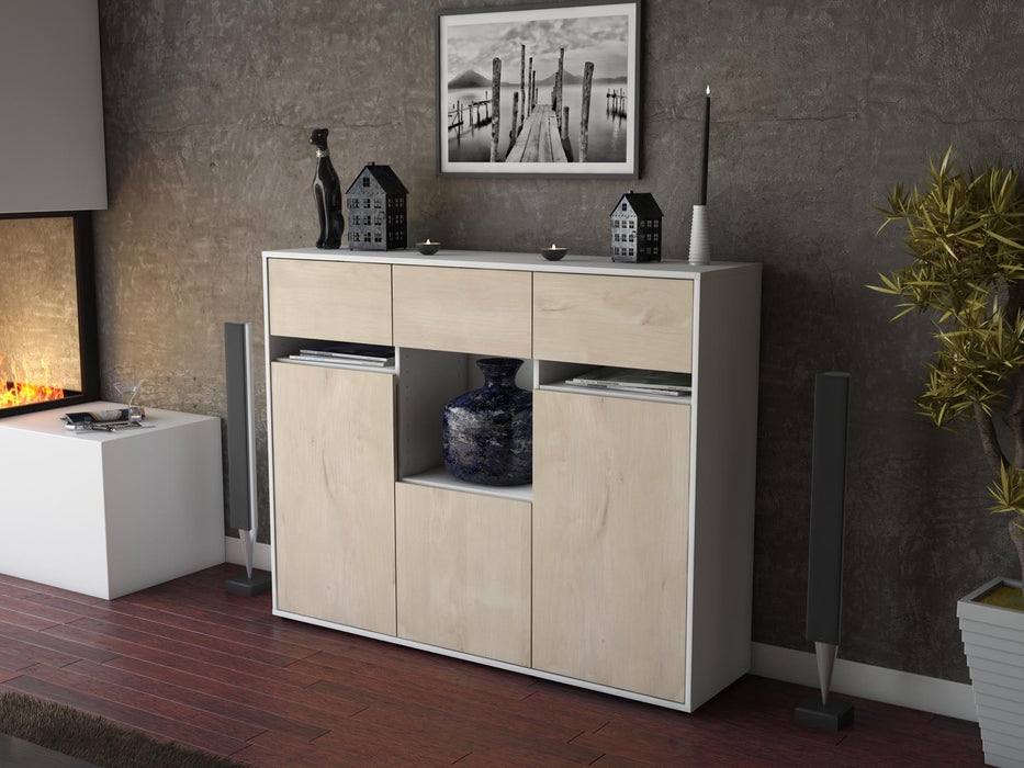 Highboard Nathalie, Zeder Seite (136x108x35cm) - Stil.Zeit Möbel GmbH