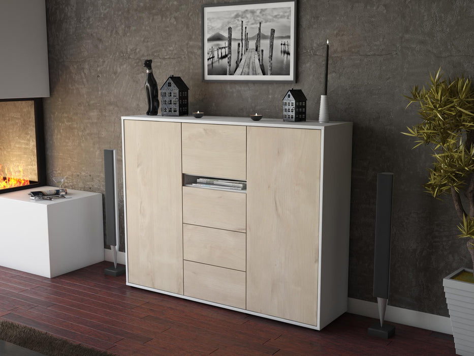 Highboard Nikola, Zeder Seite (136x108x35cm) - Stil.Zeit Möbel GmbH