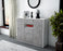 Highboard Noe, Beton Seite (136x108x35cm) - Stil.Zeit Möbel GmbH