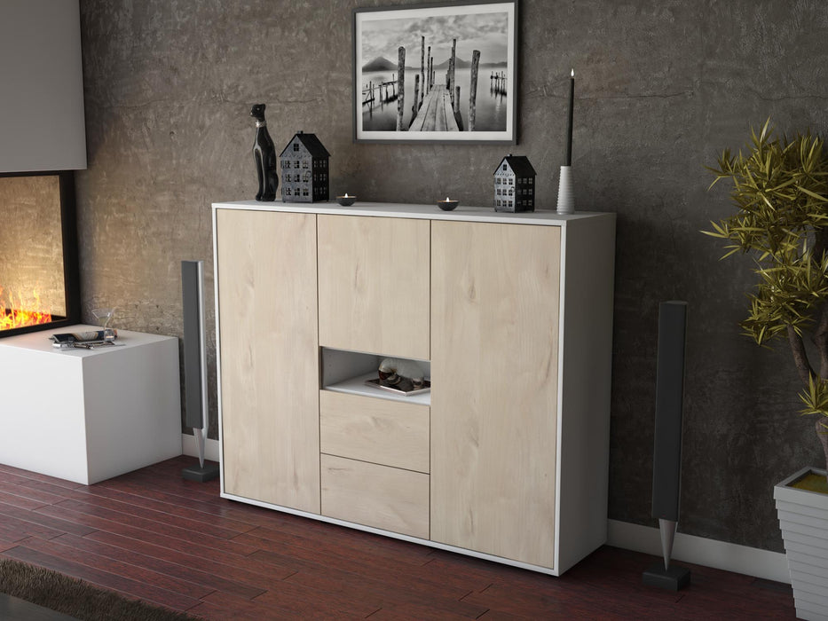 Highboard Olivia, Zeder Seite (136x108x35cm) - Stil.Zeit Möbel GmbH