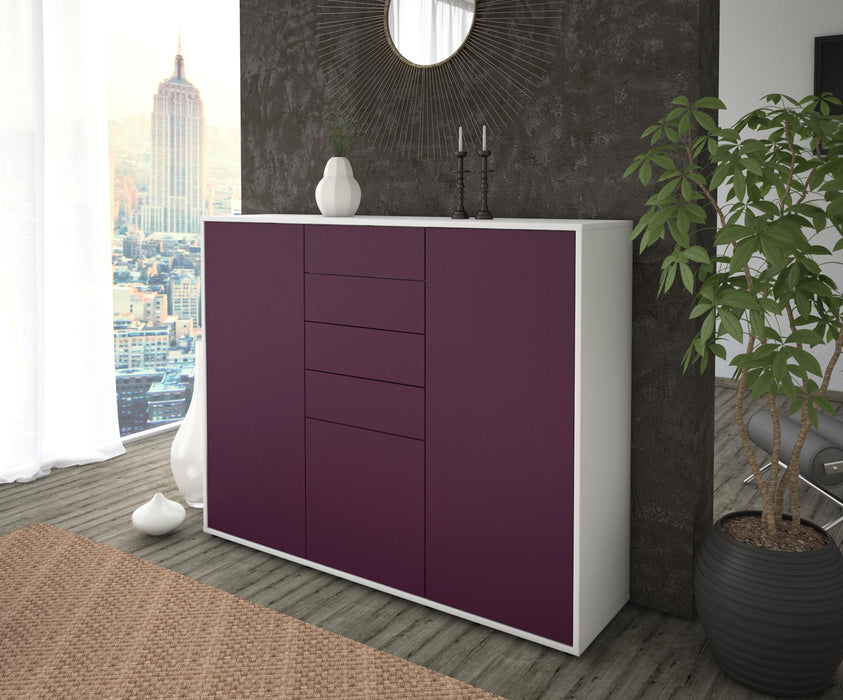 Highboard Patricia, Lila Seite (136x108x35cm) - Stil.Zeit Möbel GmbH