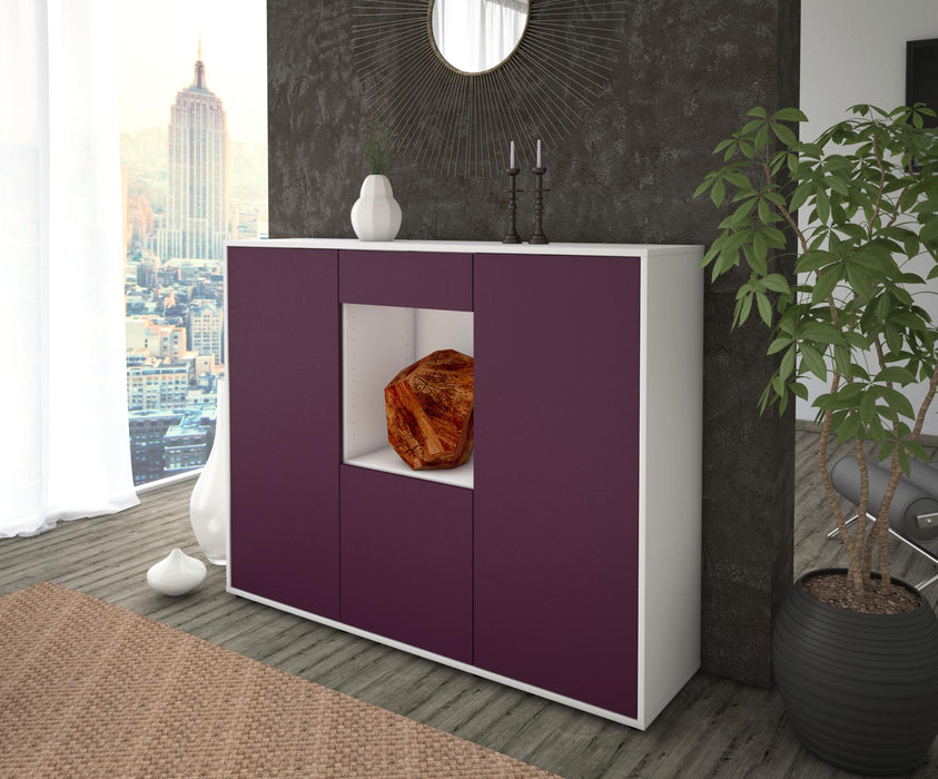 Highboard Peppina, Lila Seite (136x108x35cm) - Stil.Zeit Möbel GmbH