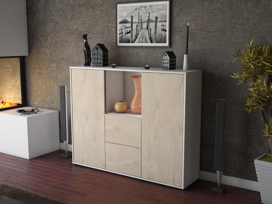 Highboard Rabea, Zeder Seite (136x108x35cm) - Stil.Zeit Möbel GmbH