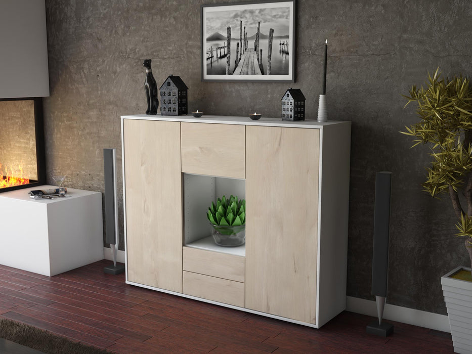 Highboard Rella, Zeder Seite (136x108x35cm) - Stil.Zeit Möbel GmbH