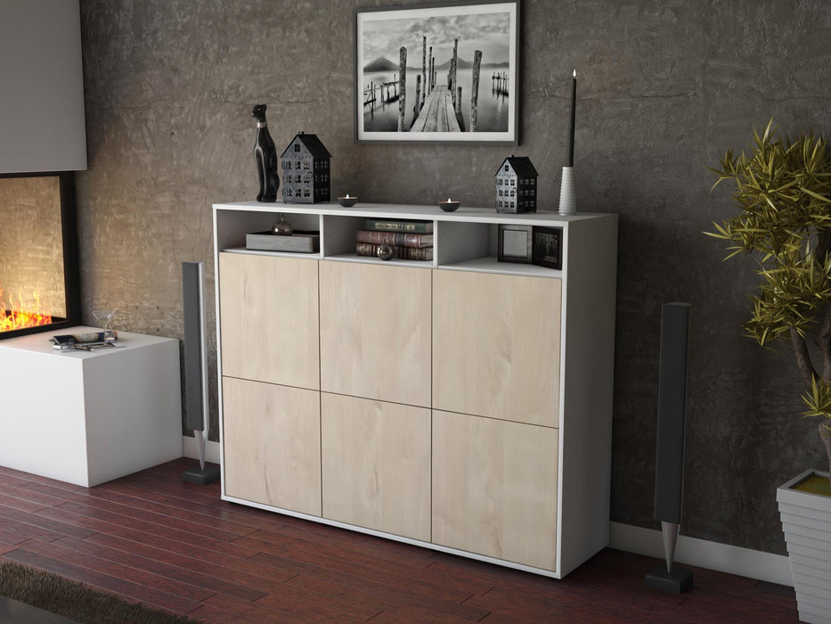 Highboard Sara, Zeder Seite (136x108x35cm) - Stil.Zeit Möbel GmbH