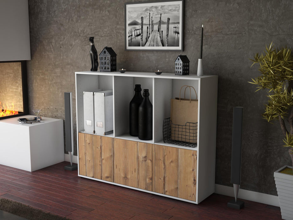 Highboard Seraphine, Pinie Seite (136x108x35cm) - Stil.Zeit Möbel GmbH