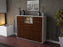 Highboard Simona, Walnuss Seite (136x108x35cm) - Stil.Zeit Möbel GmbH