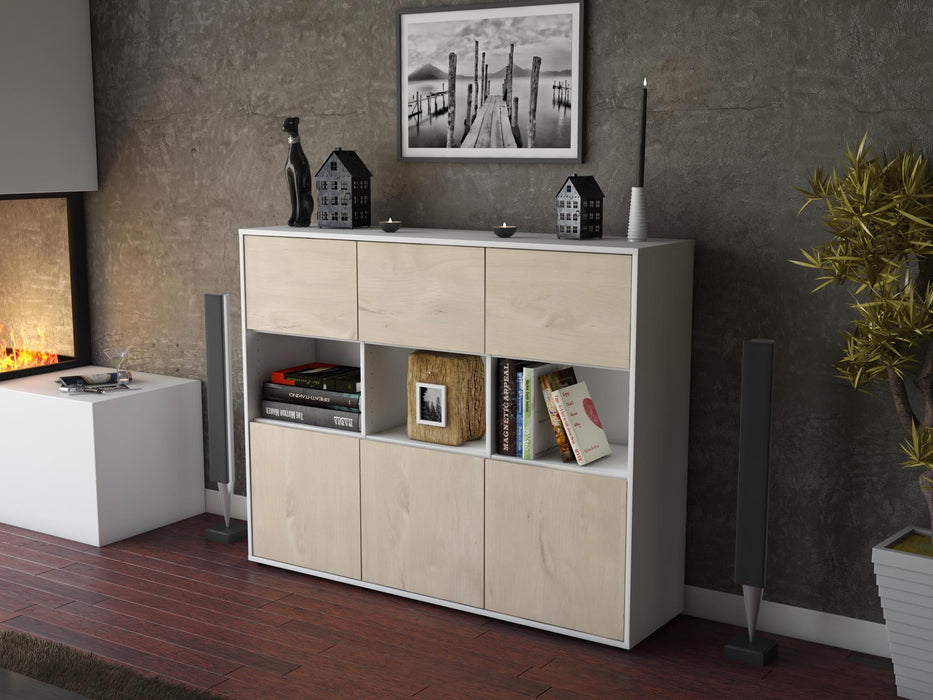 Highboard Sira, Zeder Seite (136x108x35cm) - Stil.Zeit Möbel GmbH