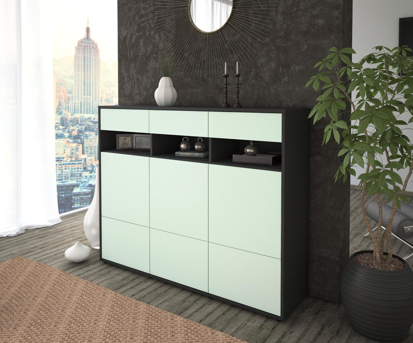 Highboard Tosca, Mint Seite (136x108x35cm) - Stil.Zeit Möbel GmbH