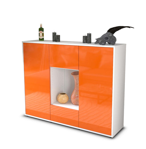 Highboard Manuela, Orange Studio (136x108x35cm) - Stil.Zeit Möbel GmbH