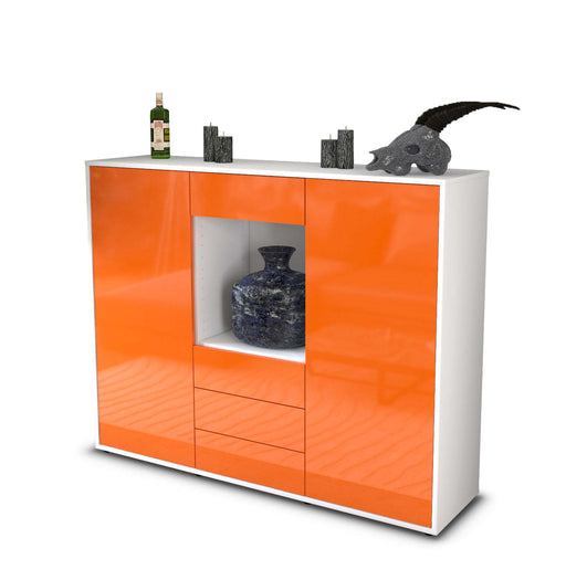 Highboard Mariella, Orange Studio (136x108x35cm) - Stil.Zeit Möbel GmbH
