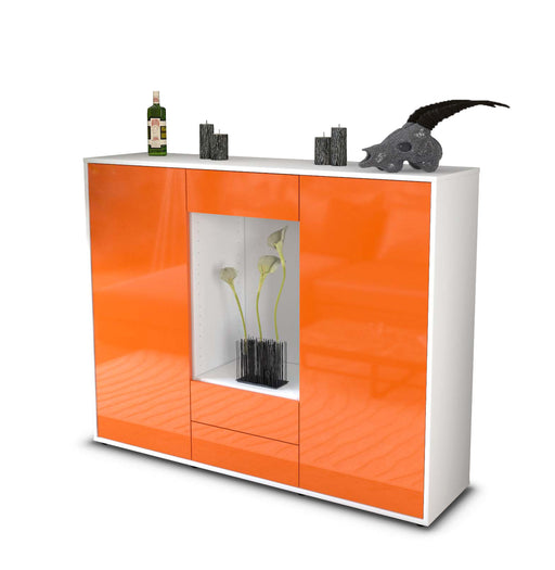Highboard Marilena, Orange Studio (136x108x35cm) - Stil.Zeit Möbel GmbH