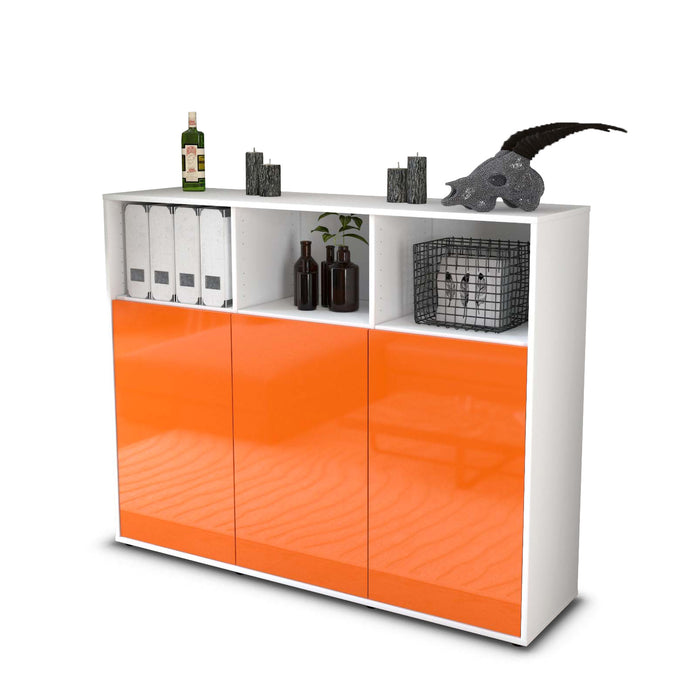 Highboard Marina, Orange Studio (136x108x35cm) - Stil.Zeit Möbel GmbH