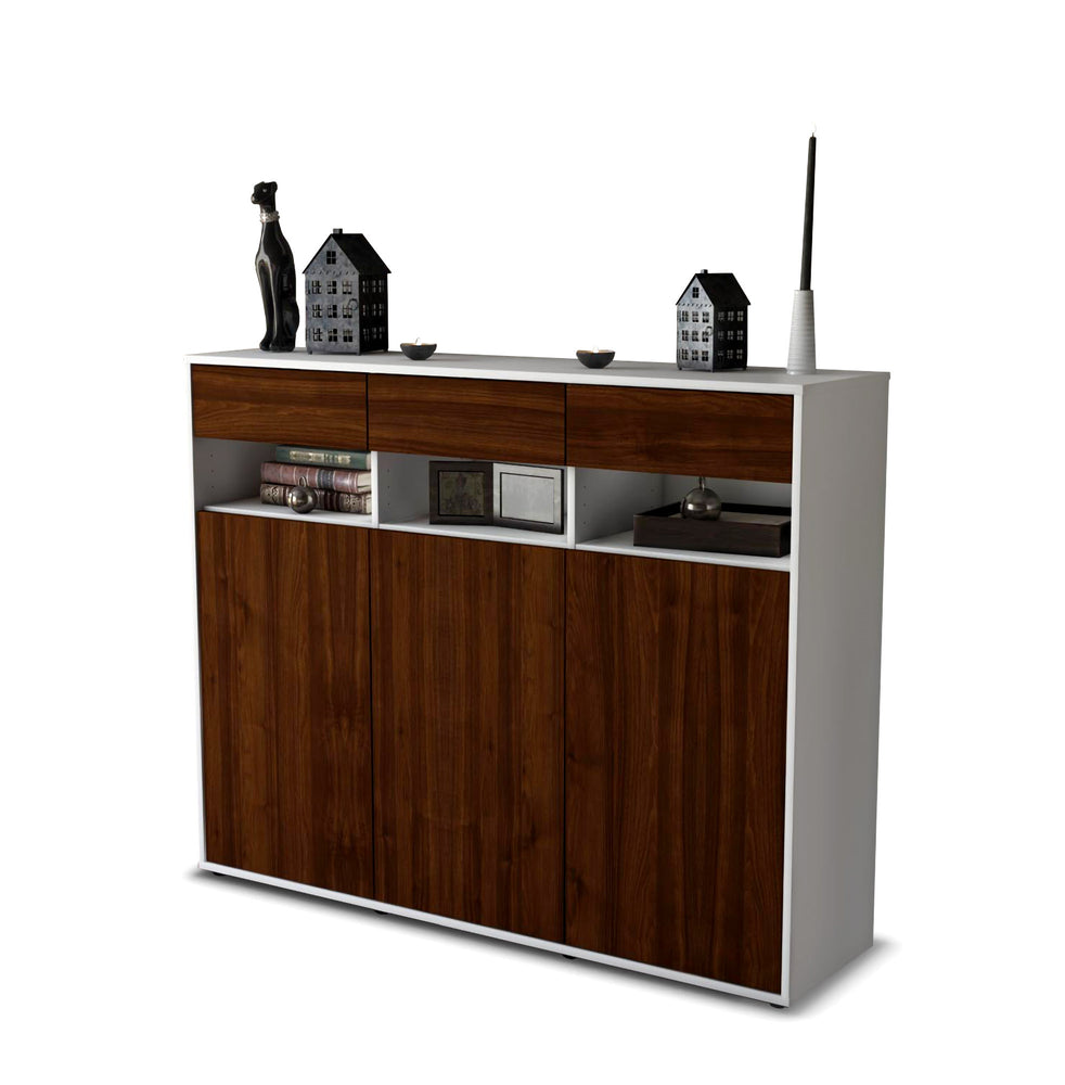 Highboard Marlene, Walnuss Studio (136x108x35cm) - Stil.Zeit Möbel GmbH