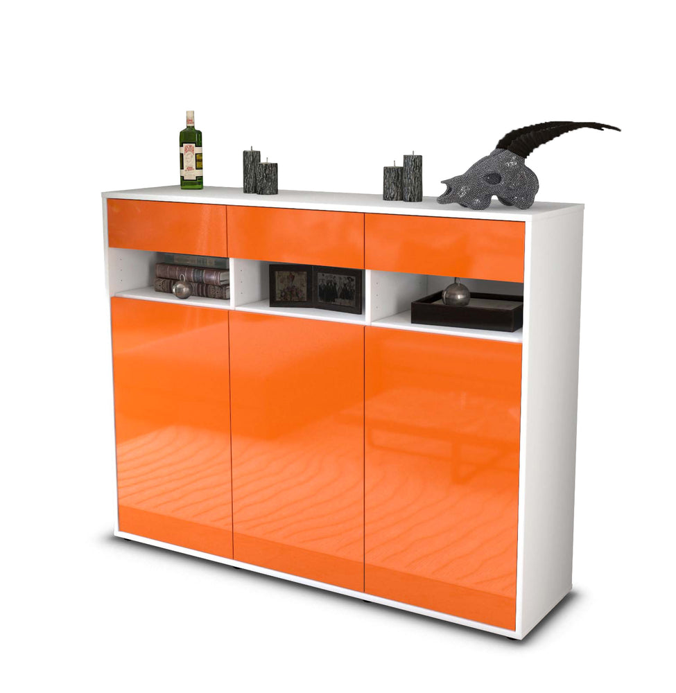 Highboard Marlene, Orange Studio (136x108x35cm) - Stil.Zeit Möbel GmbH