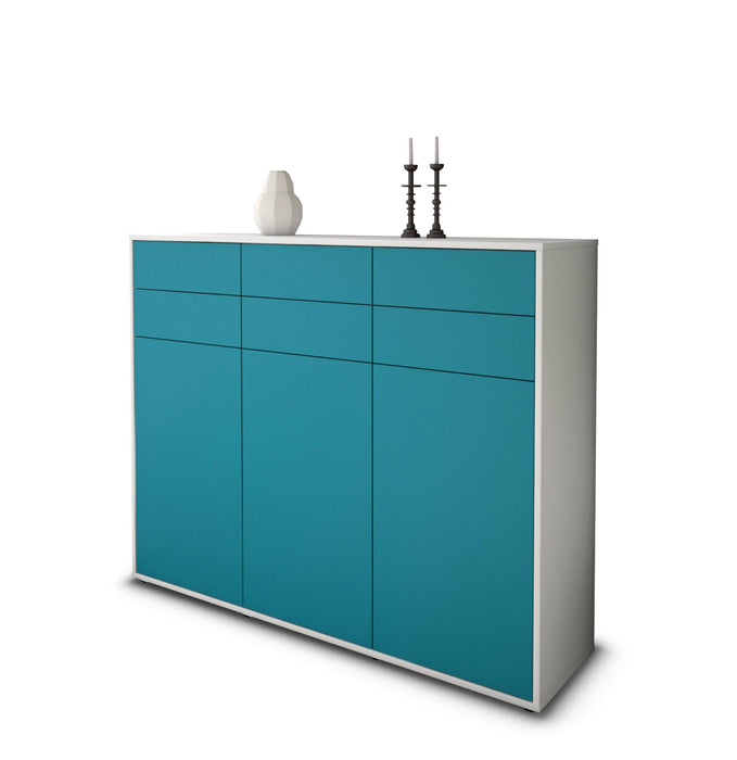 Highboard Martina, Türkis Studio (136x108x35cm) - Stil.Zeit Möbel GmbH