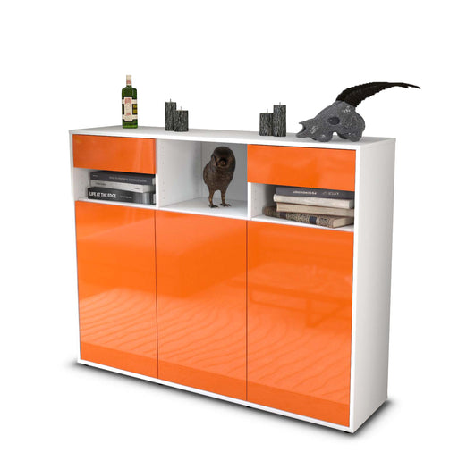 Highboard Mena, Orange Studio (136x108x35cm) - Stil.Zeit Möbel GmbH