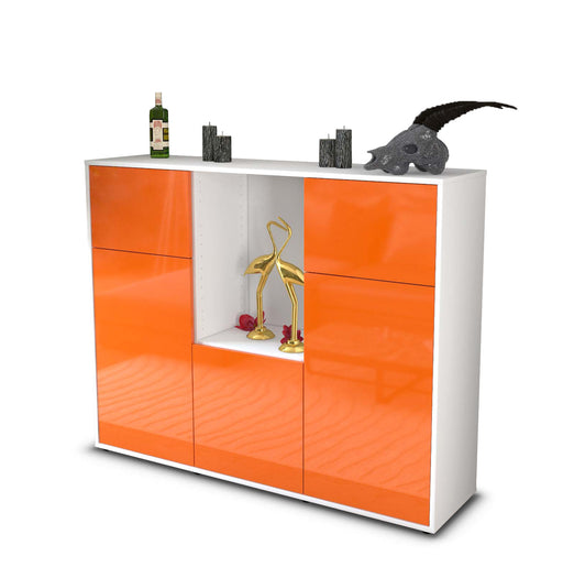 Highboard Michelle, Orange Studio (136x108x35cm) - Stil.Zeit Möbel GmbH