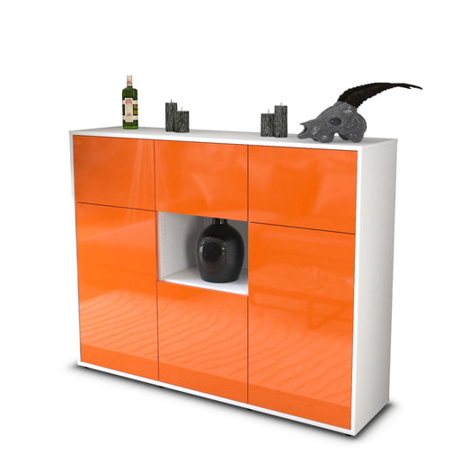 Highboard Milena, Orange Studio (136x108x35cm) - Stil.Zeit Möbel GmbH
