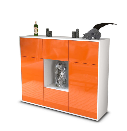 Highboard Milou, Orange Studio (136x108x35cm) - Stil.Zeit Möbel GmbH