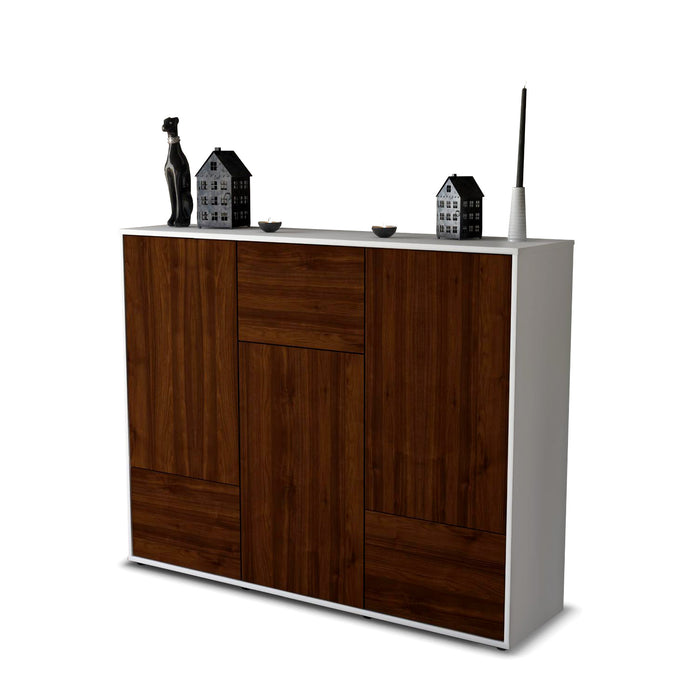 Highboard Mira, Walnuss Studio (136x108x35cm) - Stil.Zeit Möbel GmbH