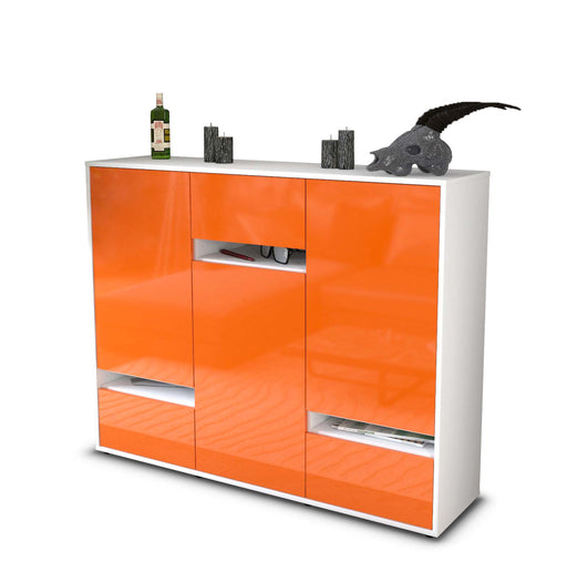 Highboard Mirella, Orange Studio (136x108x35cm) - Stil.Zeit Möbel GmbH