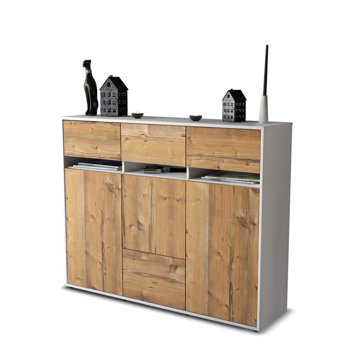 Highboard Monja, Pinie Studio (136x108x35cm) - Stil.Zeit Möbel GmbH