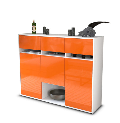 Highboard Natalie, Orange Studio (136x108x35cm) - Stil.Zeit Möbel GmbH