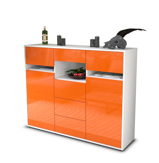 Highboard Nella, Orange Studio (136x108x35cm) - Stil.Zeit Möbel GmbH
