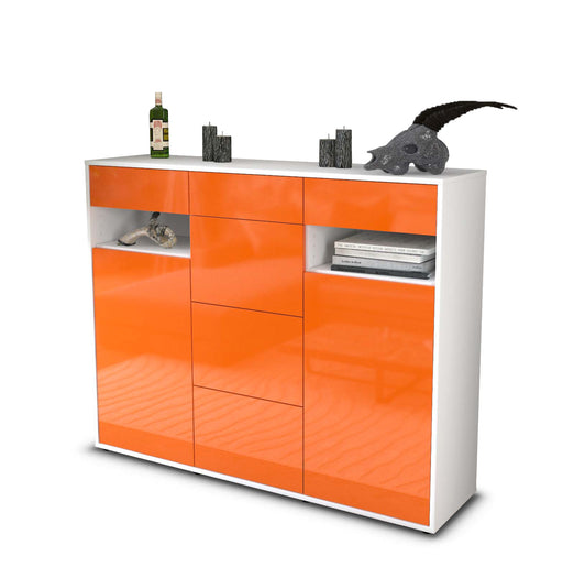 Highboard Nevia, Orange Studio (136x108x35cm) - Stil.Zeit Möbel GmbH