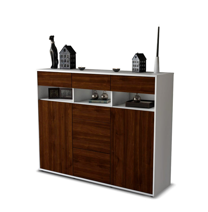 Highboard Ylenia, Walnuss Studio (136x108x35cm) - Stil.Zeit Möbel GmbH