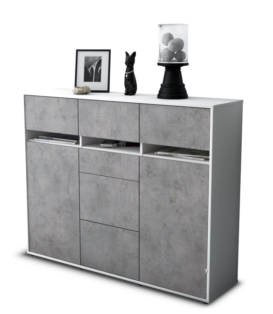 Highboard Nica, Beton Studio (136x108x35cm) - Stil.Zeit Möbel GmbH