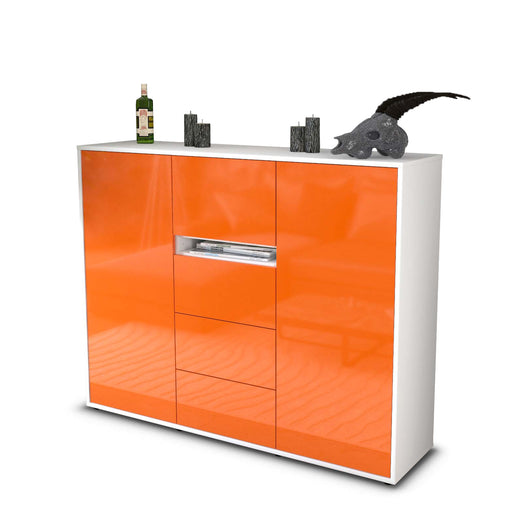 Highboard Nikola, Orange Studio (136x108x35cm) - Stil.Zeit Möbel GmbH