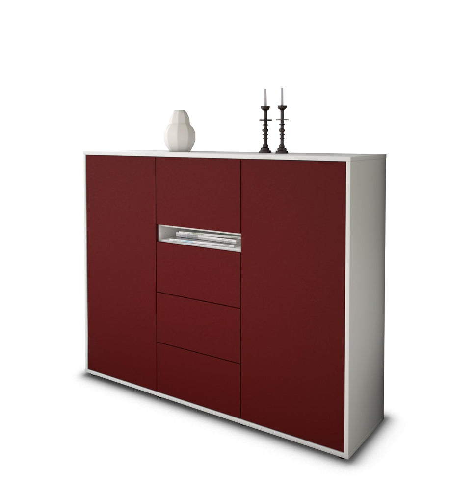 Highboard Nikola, Bordeaux Studio (136x108x35cm) - Stil.Zeit Möbel GmbH