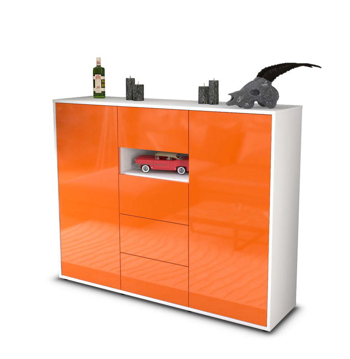 Highboard Noe, Orange Studio (136x108x35cm) - Stil.Zeit Möbel GmbH