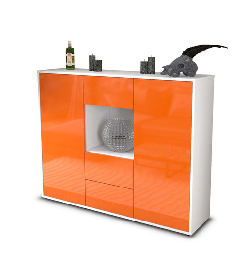 Highboard Noemi, Orange Studio (136x108x35cm) - Stil.Zeit Möbel GmbH