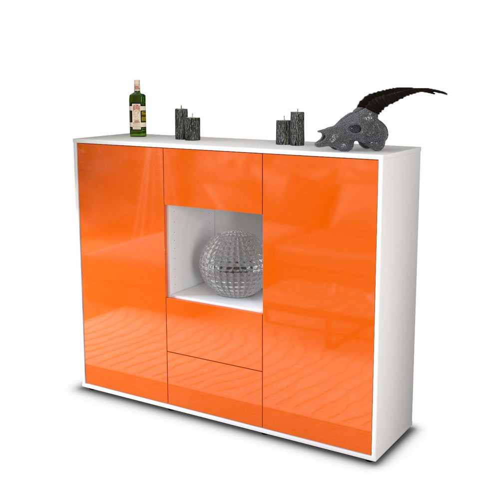 Highboard Noemi, Orange Studio (136x108x35cm) - Stil.Zeit Möbel GmbH