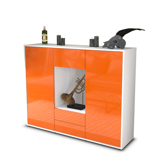 Highboard Norina, Orange Studio (136x108x35cm) - Stil.Zeit Möbel GmbH