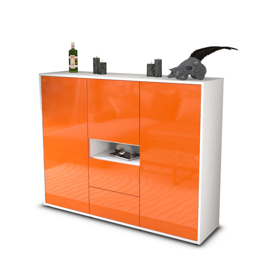 Highboard Olivia, Orange Studio (136x108x35cm) - Stil.Zeit Möbel GmbH