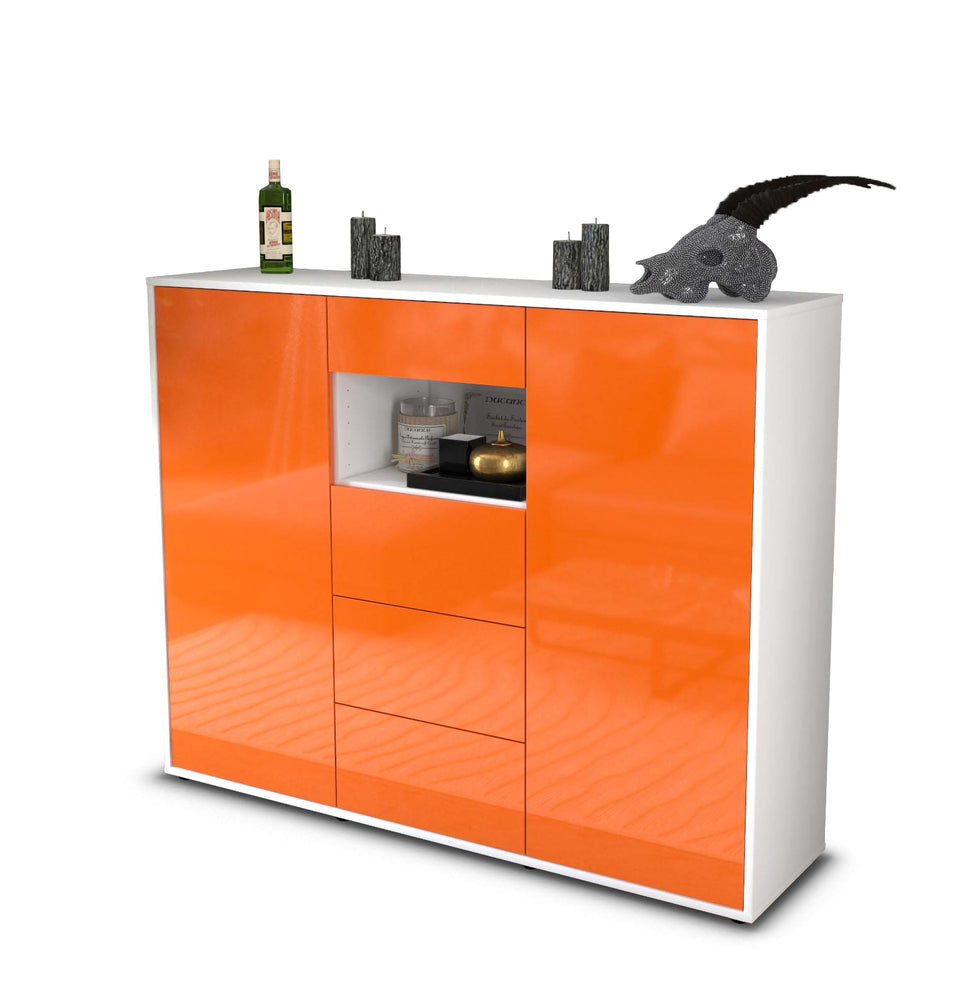 Highboard Ornella, Orange Studio (136x108x35cm) - Stil.Zeit Möbel GmbH