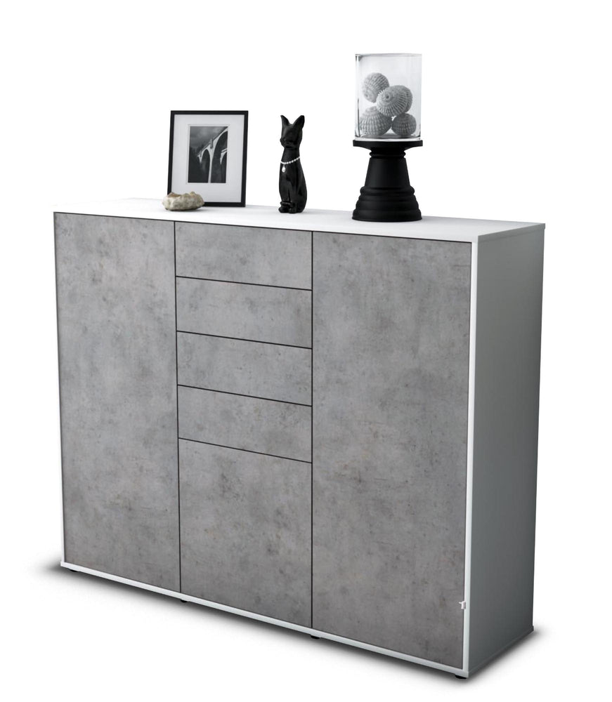 Highboard Patricia, Beton Studio (136x108x35cm) - Stil.Zeit Möbel GmbH