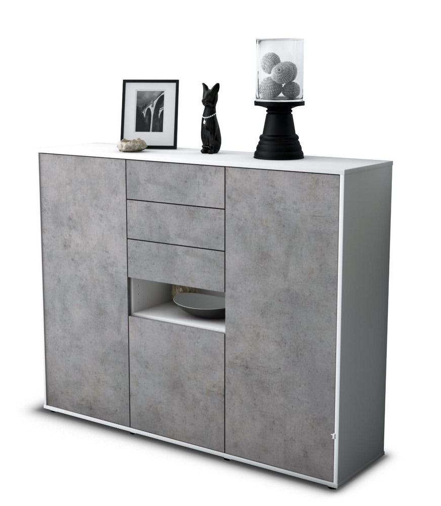 Highboard Paulina, Beton Studio (136x108x35cm) - Stil.Zeit Möbel GmbH