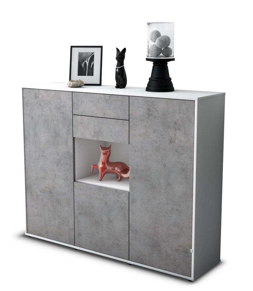 Highboard Penelope, Beton Studio (136x108x35cm) - Stil.Zeit Möbel GmbH