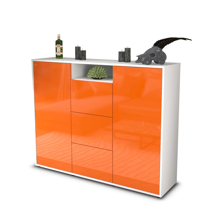 Highboard Quartilla, Orange Studio (136x108x35cm) - Stil.Zeit Möbel GmbH