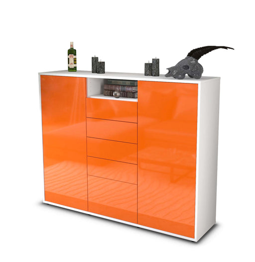 Highboard Ravena, Orange Studio (136x108x35cm) - Stil.Zeit Möbel GmbH