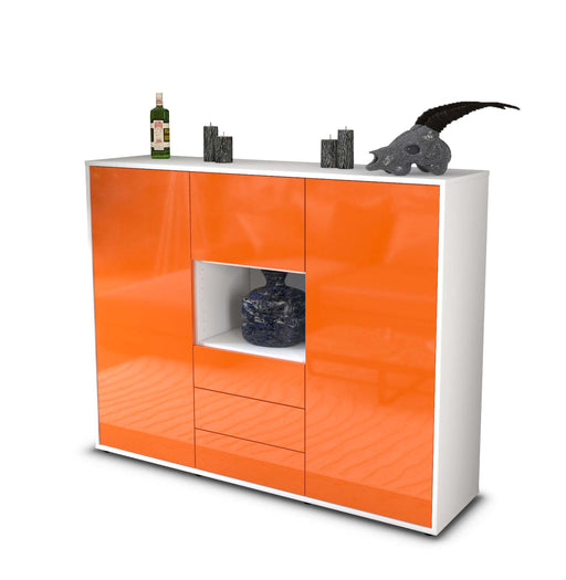 Highboard Ravenna, Orange Studio (136x108x35cm) - Stil.Zeit Möbel GmbH