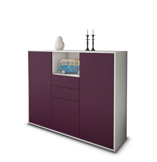 Highboard Rebecca, Lila Studio (136x108x35cm) - Stil.Zeit Möbel GmbH